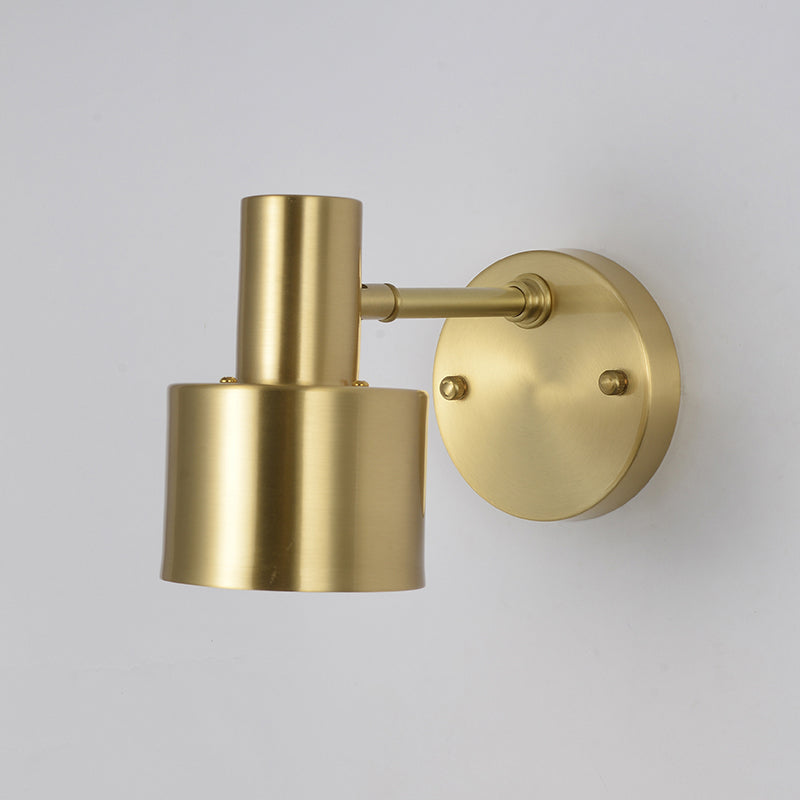 Frendorf | Messing 1-Licht Wandlamp Bevestiging Antieke Frosted Witte Glas Tulp Shade/Cylinder Wandmontage Licht met Arm