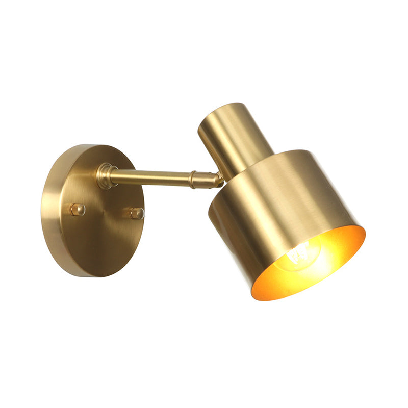 Frendorf | Messing 1-Licht Wandlamp Bevestiging Antieke Frosted Witte Glas Tulp Shade/Cylinder Wandmontage Licht met Arm