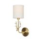 Frendorf | Messing 1-Licht Wandlamp Bevestiging Antieke Frosted Witte Glas Tulp Shade/Cylinder Wandmontage Licht met Arm