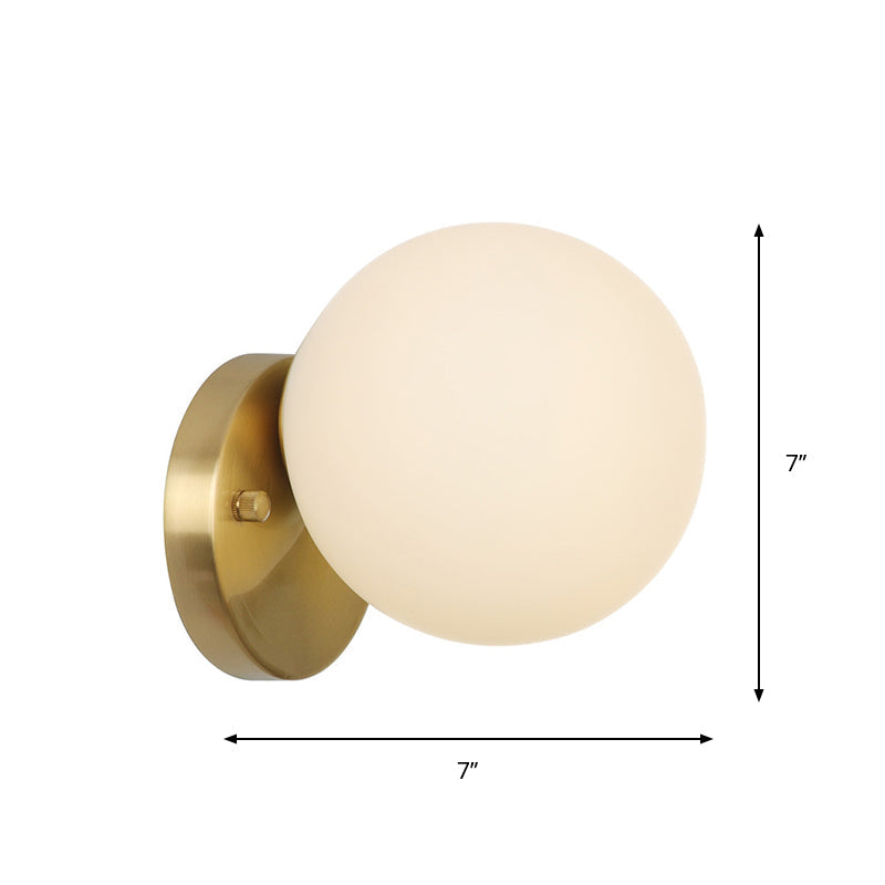 Frendorf | Messing 1-Licht Wandlamp Bevestiging Antieke Frosted Witte Glas Tulp Shade/Cylinder Wandmontage Licht met Arm