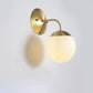Frendorf | Messing 1-Licht Wandlamp Bevestiging Antieke Frosted Witte Glas Tulp Shade/Cylinder Wandmontage Licht met Arm