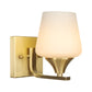 Frendorf | Messing 1-Licht Wandlamp Bevestiging Antieke Frosted Witte Glas Tulp Shade/Cylinder Wandmontage Licht met Arm