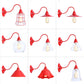 Frendorf | Eisenrote Wandbeleuchtung Kit Gooseneck 1 Glühbirne Loft-Stil Wandbeleuchtung mit Kegel/Sphäre/Glocke Klar Glas Schirm