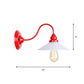 Frendorf | Eisenrote Wandbeleuchtung Kit Gooseneck 1 Glühbirne Loft-Stil Wandbeleuchtung mit Kegel/Sphäre/Glocke Klar Glas Schirm