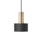 Nordic 1-Birne Hängeleuchte Schwarz und Gold Rund/Kegel/Zylinder Pendelleuchte mit Eisen-Schatten für die Küche