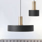 Nordic 1-Birne Hängeleuchte Schwarz und Gold Rund/Kegel/Zylinder Pendelleuchte mit Eisen-Schatten für die Küche