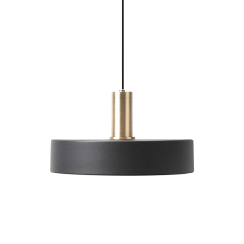 Nordic 1-Birne Hängeleuchte Schwarz und Gold Rund/Kegel/Zylinder Pendelleuchte mit Eisen-Schatten für die Küche