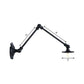 Frendorf | Verstelbare 2-armige ijzeren wandlamp Warehouse 1-licht studio taak wandlamp met schijfschaduw in zwart, 4"/12"/19.5" lang
