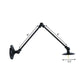 Frendorf | Verstelbare 2-armige ijzeren wandlamp Warehouse 1-licht studio taak wandlamp met schijfschaduw in zwart, 4"/12"/19.5" lang
