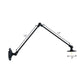 Frendorf | Verstelbare 2-armige ijzeren wandlamp Warehouse 1-licht studio taak wandlamp met schijfschaduw in zwart, 4"/12"/19.5" lang