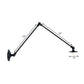 Frendorf | Verstelbare 2-armige ijzeren wandlamp Warehouse 1-licht studio taak wandlamp met schijfschaduw in zwart, 4"/12"/19.5" lang