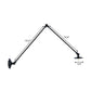 Frendorf | Verstelbare 2-armige ijzeren wandlamp Warehouse 1-licht studio taak wandlamp met schijfschaduw in zwart, 4"/12"/19.5" lang