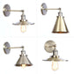 Frendorf | Bronze 1-Licht Wandschijnwerfer Industrie Eisen Rollrand Schotel/Kegel/Horn Wandmontage Lichtarmatuur mit Drehgelenk