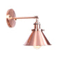 Frendorf | Verstelbare IJzeren Koper Wandleeskamp Hoorn/Schaal/Conus Enkele-Lamp Loftstijl Wandlamp voor Woonkamer