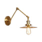Eisen Messing Aufgaben Wandbeleuchtung gewellt/Horn/Kegel Einzel 6"/8" Breit Antike Wandlampe mit Schwenkarms