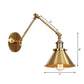 Eisen Messing Aufgaben Wandbeleuchtung gewellt/Horn/Kegel Einzel 6"/8" Breit Antike Wandlampe mit Schwenkarms