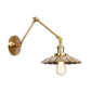 Eisen Messing Aufgaben Wandbeleuchtung gewellt/Horn/Kegel Einzel 6"/8" Breit Antike Wandlampe mit Schwenkarms