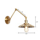 Eisen Messing Aufgaben Wandbeleuchtung gewellt/Horn/Kegel Einzel 6"/8" Breit Antike Wandlampe mit Schwenkarms