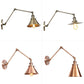 Frendorf | 6"/8" L 2-Gelenk Schwenkarm Eisen Wandlicht Industrie 1 Glühbirne Studio Arbeitswandlampe mit Kegelschirm in Bronze/Kupfer