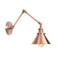 Frendorf | 6"/8" L 2-Gelenk Schwenkarm Eisen Wandlicht Industrie 1 Glühbirne Studio Arbeitswandlampe mit Kegelschirm in Bronze/Kupfer