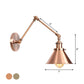 Frendorf | 6"/8" L 2-Gelenk Schwenkarm Eisen Wandlicht Industrie 1 Glühbirne Studio Arbeitswandlampe mit Kegelschirm in Bronze/Kupfer