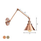 Frendorf | 6"/8" L 2-Gelenk Schwenkarm Eisen Wandlicht Industrie 1 Glühbirne Studio Arbeitswandlampe mit Kegelschirm in Bronze/Kupfer