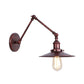 Frendorf | Rust Scalloped/Horn/Cone Wandlamp Loft 1 Hoofd Werkplaats Wandgemonteerde Leeslamp met 6"/8" Lange Zwenkarm