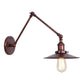 Frendorf | Rust Scalloped/Horn/Cone Wandlamp Loft 1 Hoofd Werkplaats Wandgemonteerde Leeslamp met 6"/8" Lange Zwenkarm