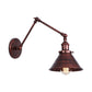 Frendorf | Rust Scalloped/Horn/Cone Wandlamp Loft 1 Hoofd Werkplaats Wandgemonteerde Leeslamp met 6"/8" Lange Zwenkarm