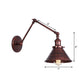 Frendorf | Rust Scalloped/Horn/Cone Wandlamp Loft 1 Hoofd Werkplaats Wandgemonteerde Leeslamp met 6"/8" Lange Zwenkarm