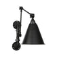 Frendorf | Cone/Geflared Wohnzimmer Wandlampe Leuchte Industrielles Eisen 1-licht Schwarz Drehbare Wandbeleuchtung mit Wasserrohrhalterung