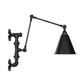 Frendorf | Cone/Geflared Wohnzimmer Wandlampe Leuchte Industrielles Eisen 1-licht Schwarz Drehbare Wandbeleuchtung mit Wasserrohrhalterung