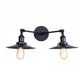 Frendorf | 2 Lichtern Wandmontage Leuchte Retro Kegel-/Muschel-Pivotschirm Metall Wandlampe in Schwarz für Badezimmer