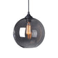8"/10"/12" W Globe Bistro Pendellicht Industrie Rauchgrau Glas 1-Licht Schwarz Aufhängependelleuchte