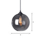 8"/10"/12" W Globe Bistro Pendellicht Industrie Rauchgrau Glas 1-Licht Schwarz Aufhängependelleuchte