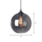 8"/10"/12" W Globe Bistro Pendellicht Industrie Rauchgrau Glas 1-Licht Schwarz Aufhängependelleuchte