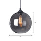8"/10"/12" W Globe Bistro Pendellicht Industrie Rauchgrau Glas 1-Licht Schwarz Aufhängependelleuchte