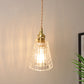 Frendorf | Schüssel/Zylinder Nachtwandverlichting Antiek Klar Prisma/Golvend Glas 1 Lampe Messing Wandlampe mit Rotationsschalter