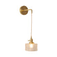 Frendorf | Schüssel/Zylinder Nachtwandverlichting Antiek Klar Prisma/Golvend Glas 1 Lampe Messing Wandlampe mit Rotationsschalter