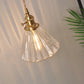 Frendorf | Schüssel/Zylinder Nachtwandverlichting Antiek Klar Prisma/Golvend Glas 1 Lampe Messing Wandlampe mit Rotationsschalter