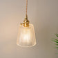 Frendorf | Schüssel/Zylinder Nachtwandverlichting Antiek Klar Prisma/Golvend Glas 1 Lampe Messing Wandlampe mit Rotationsschalter