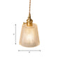 Frendorf | Schüssel/Zylinder Nachtwandverlichting Antiek Klar Prisma/Golvend Glas 1 Lampe Messing Wandlampe mit Rotationsschalter