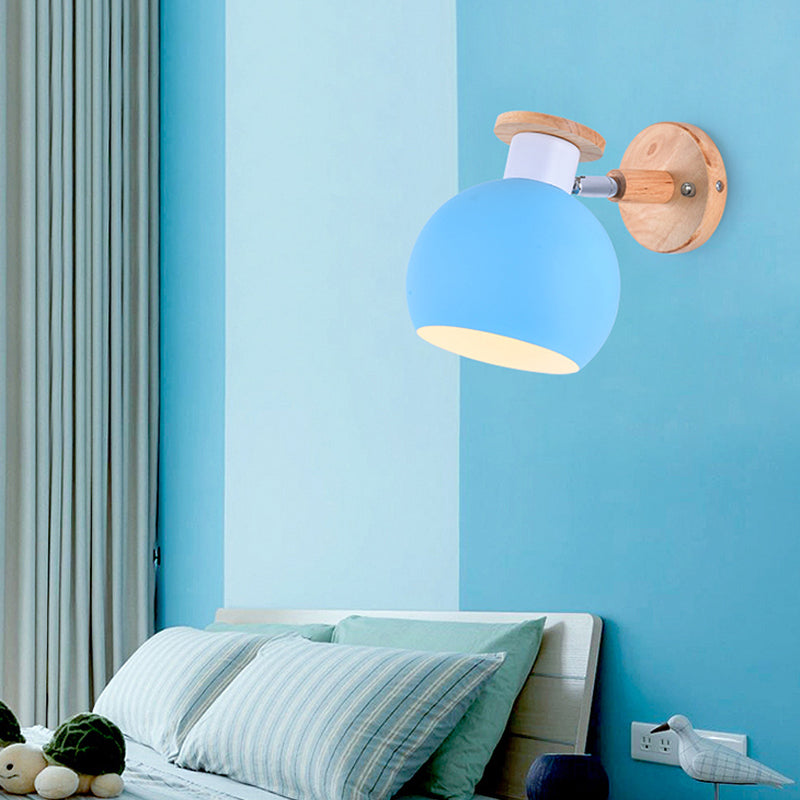 Frendorf | Kreis Studie Zimmer Wand Leuchte Metall Modern Stil 1 Licht Bonbonfarbene Wand Licht
