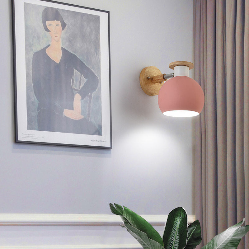 Frendorf | Kreis Studie Zimmer Wand Leuchte Metall Modern Stil 1 Licht Bonbonfarbene Wand Licht