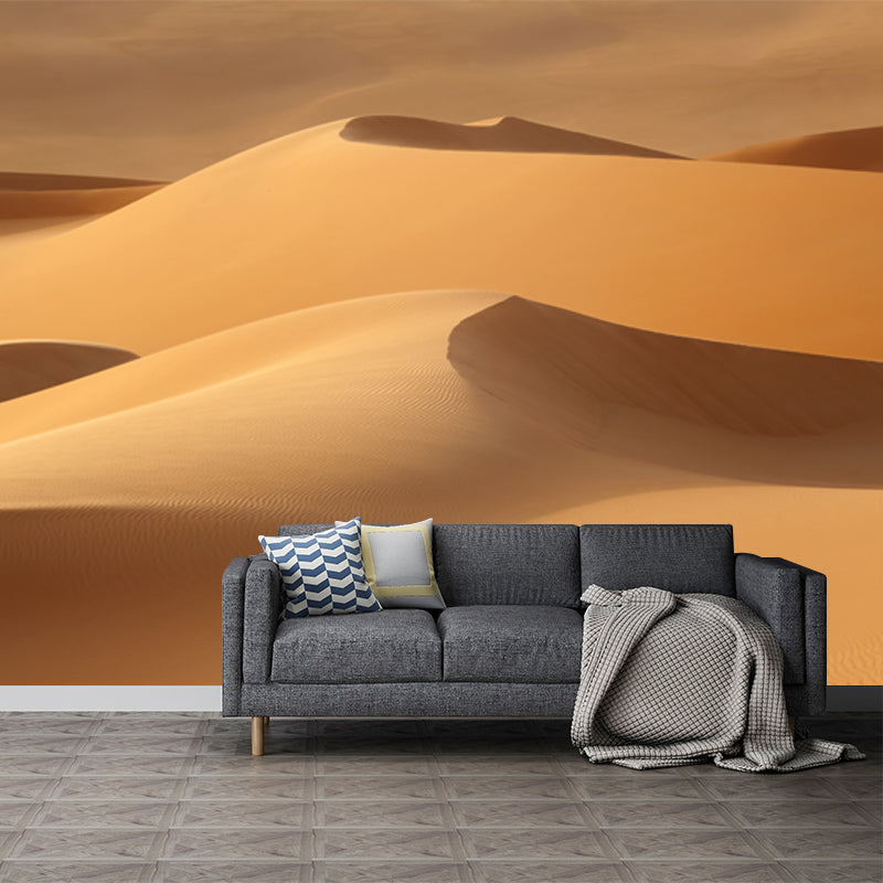 Frendorf | Whole Desert Hill Wallpaper Mural for Home Nature Landscape Wall Art in Yellow, Washable