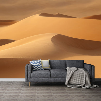 Frendorf | Whole Desert Hill Wallpaper Mural for Home Nature Landscape Wall Art in Yellow, Washable