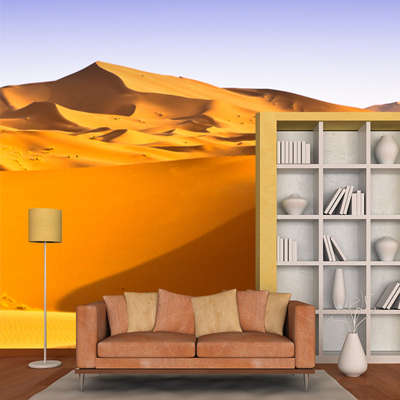 Frendorf | Geel Sundown Zandduin Muurbehang Vlekbestendig Modernisme Zithoek Wanddecoratie