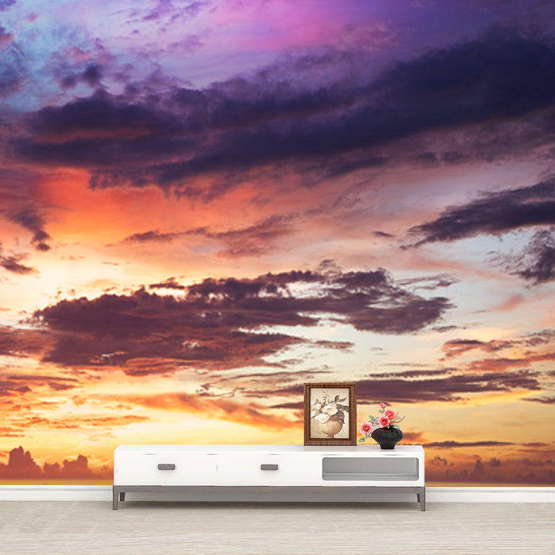 Giant Sand Sheet Tapete Wandbild Modern Beeindruckende Wüstenabendglühen Wandverkleidung in Gelb