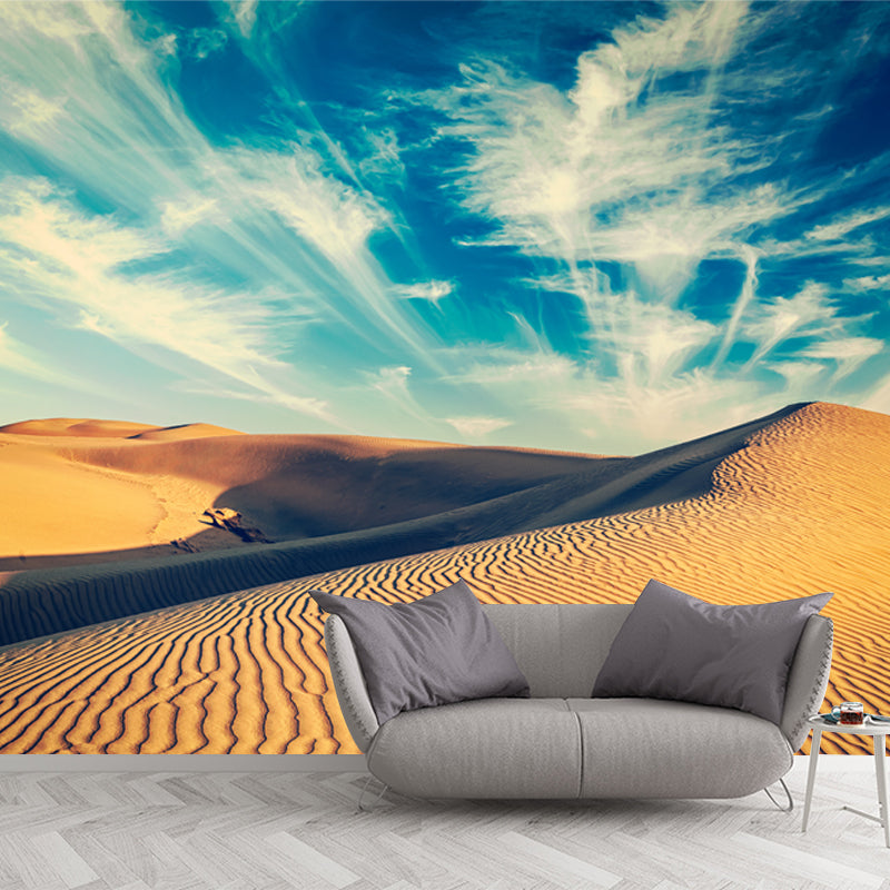 Gelb zeitgenössisches Wandbild Vollansicht von Wüste und Himmel Wanddekoration für Schlafzimmer