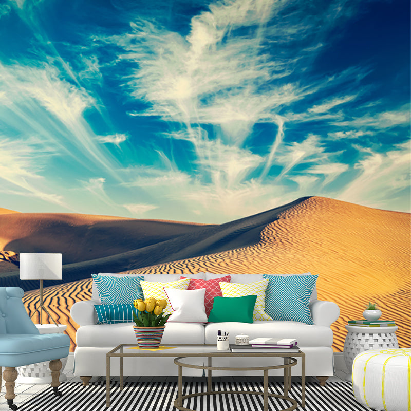 Gelb zeitgenössisches Wandbild Vollansicht von Wüste und Himmel Wanddekoration für Schlafzimmer
